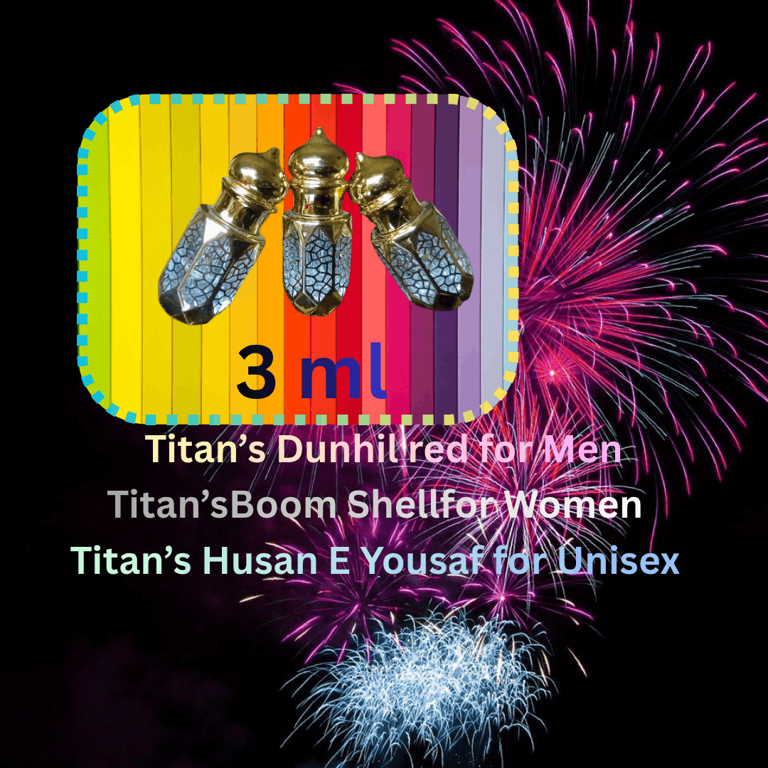 Titans 3 ml Attars Deal, Dunhill Red, Boom Shell & Husan E Yousaf
