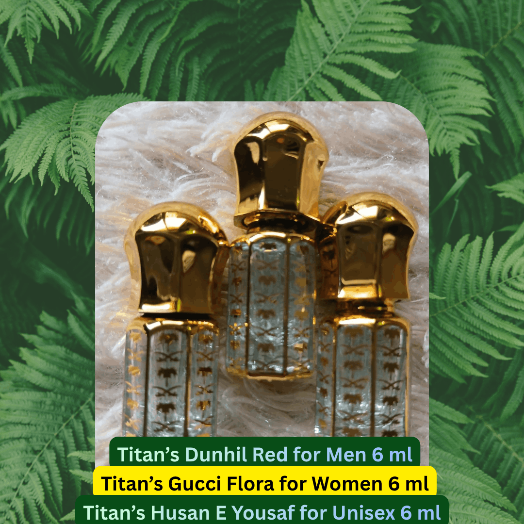 Titans 6 ml Trio Deal, Gucci Flora , Dunhil Red & Husan E Yousaf